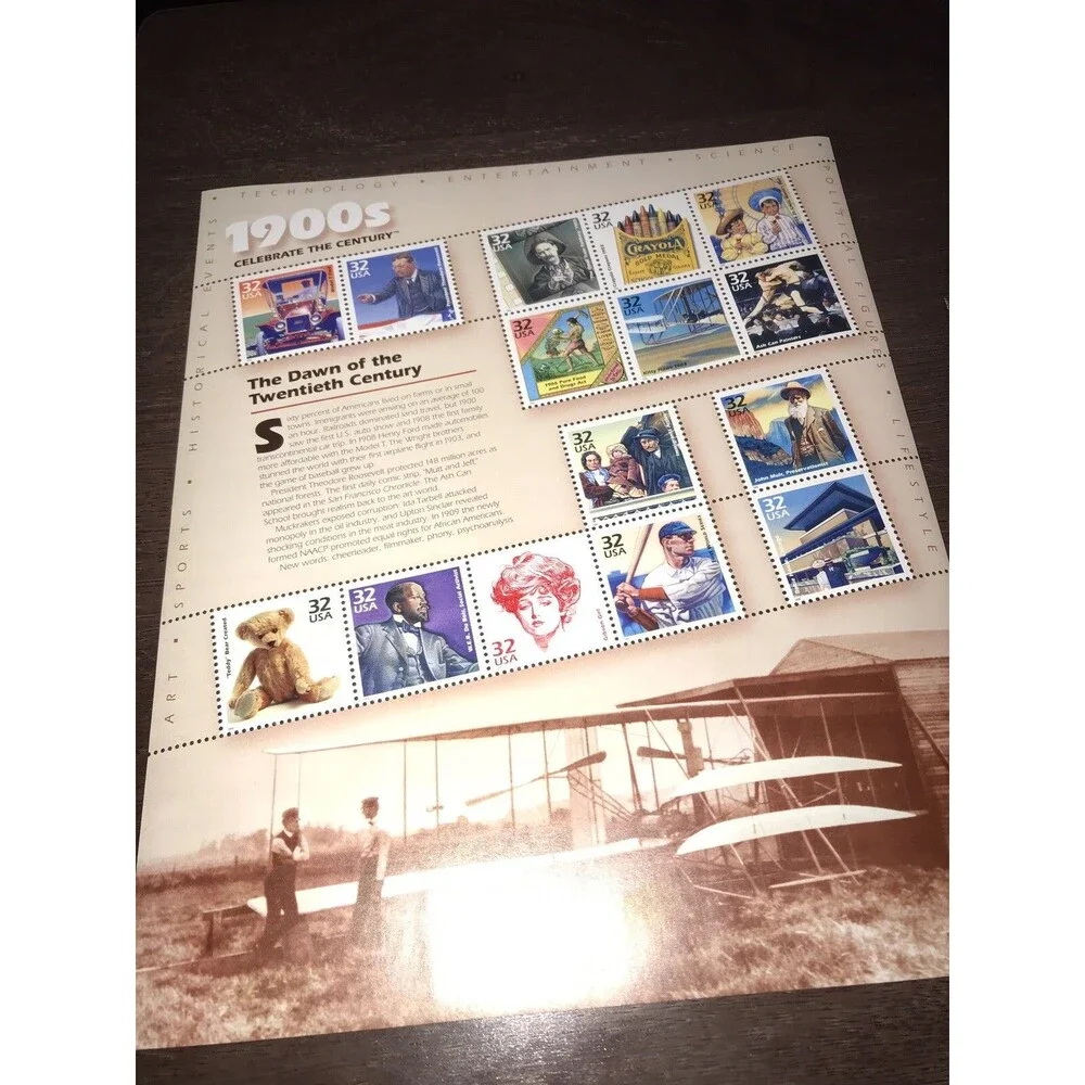 SFSTAMPS US Scott 3182 Celebrate the Century 1900's Sheet of 15 Stamps MNH 1998